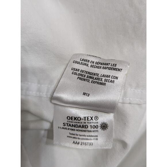Tommy Hilfiger White stretch poplin shirt Button down Oxford L regular Chest 48" - Picture 8 of 11
